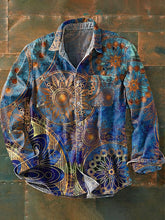 Herren Graffiti Kunstdruck Lässiges Langarm-Hemd